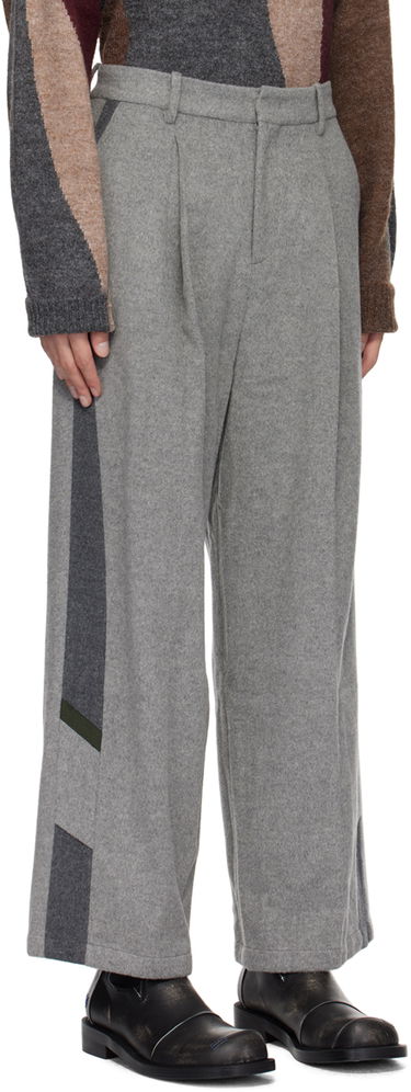Housut ADER ERROR Wool Straight-Leg Trousers Harmaa | BMADFWSA0203GR, 4