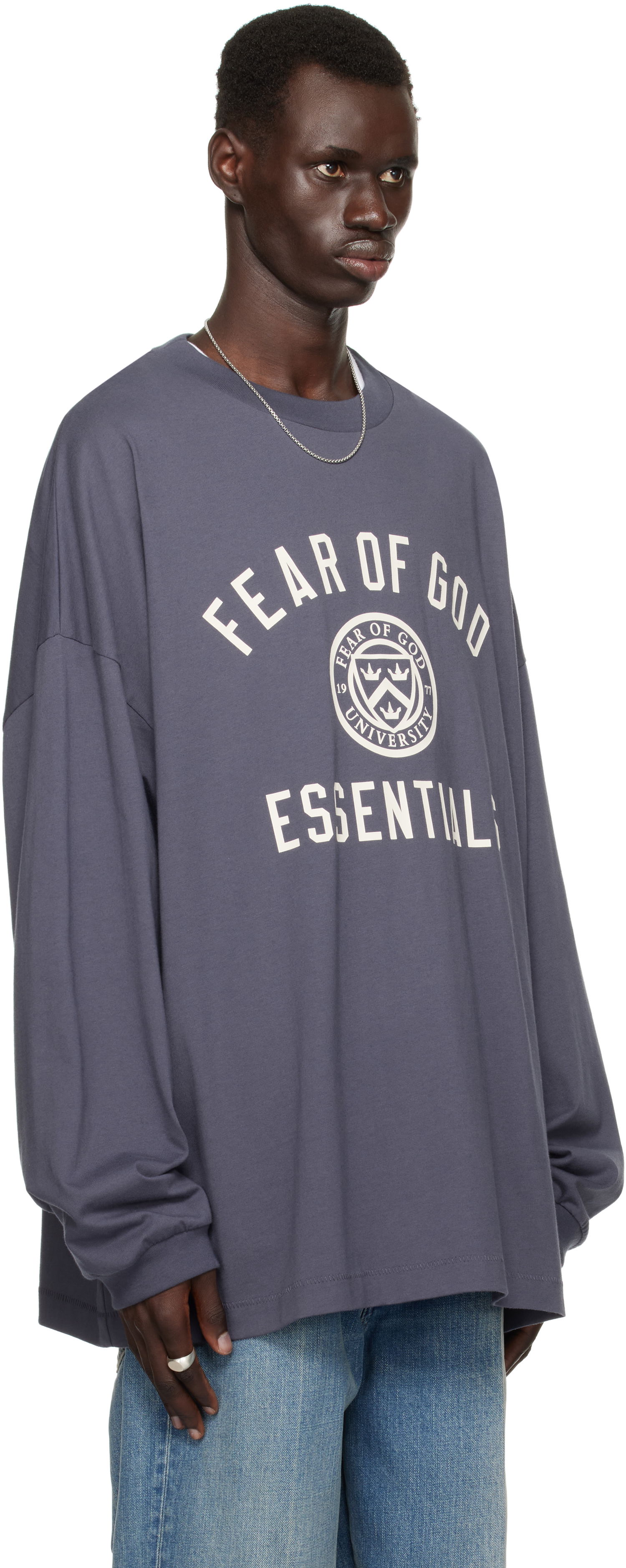 Huppari Fear of God Fear of God ESSENTIALS Jersey Long Sleeve T-Shirt Violetti | 125HO244204F, 1