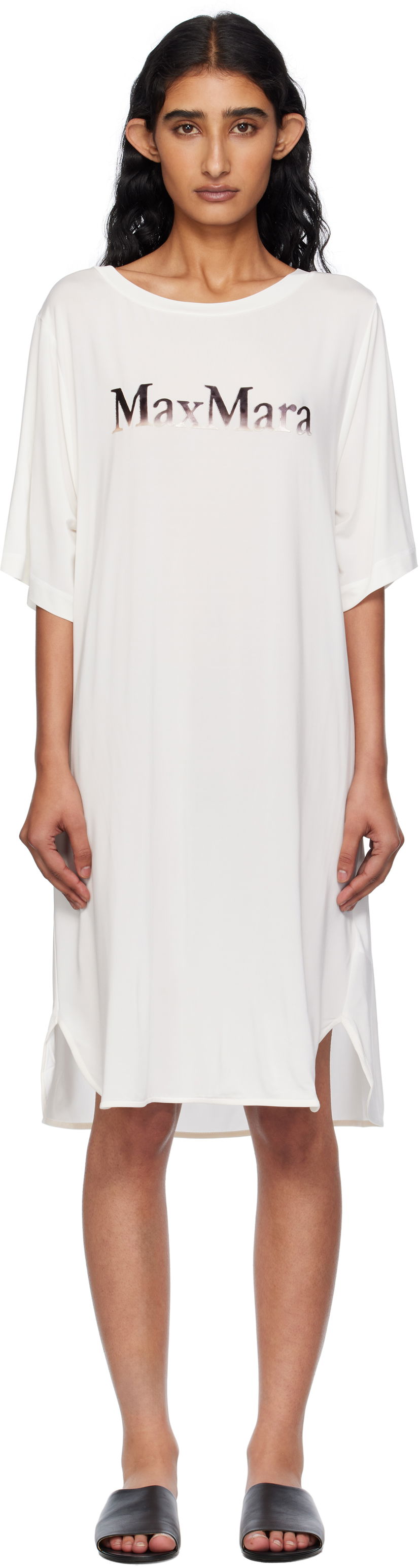 Mekko Max Mara Max Mara Luna T-Shirt Minidress Valkoinen | 2516621039600