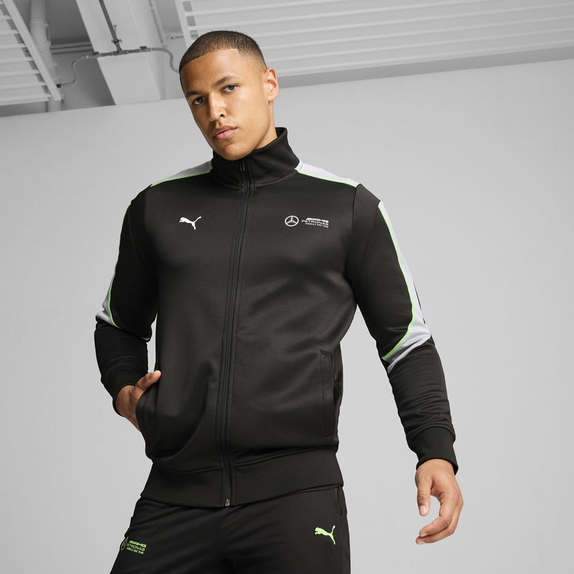Verryttelypuku Puma Mercedes-AMG Petronas F1 MT7+ Men's Track Jacket Musta | 627316_01