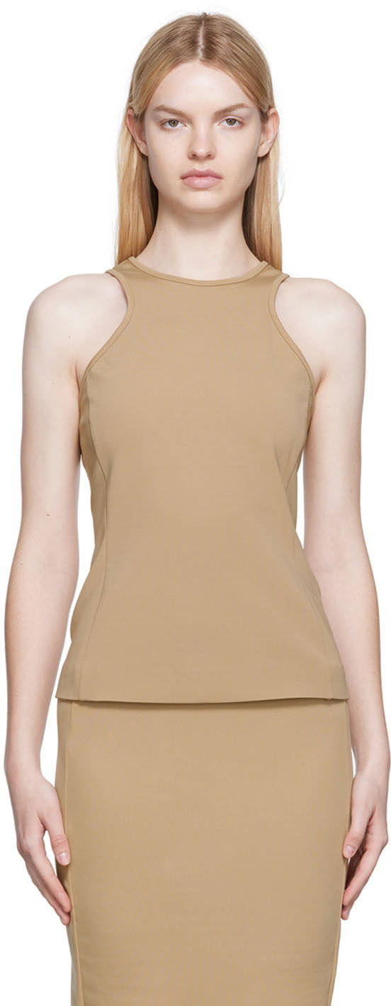 Tankkitoppi Max Mara Max Mara Fascino Tank Top Beige | 19460729600 MM13027