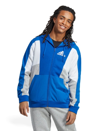 Huppari adidas Performance Essentials Colorblock Full-Zip Hoodie Sininen | HY5934