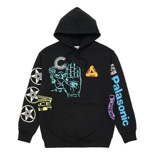 Huppari Palace Palace X Cannondale Graffiti Print Hoodie Musta | P21CHD001