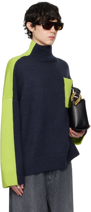 Villapaita JW Anderson JW Anderson Dual Tone Turtleneck with Patch Pocket Harmaa | KW1308-YN0367, 4