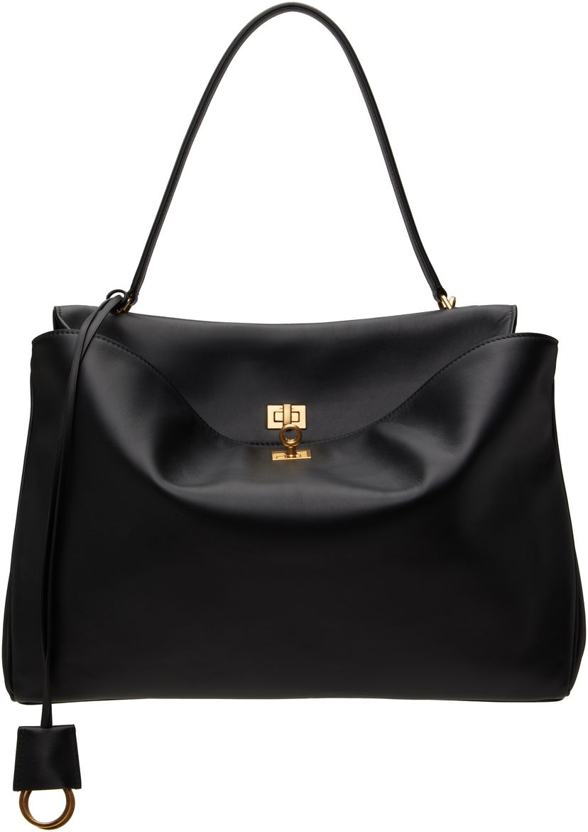 Kangaskassi Balenciaga Large Rodeo Leather Shoulder Bag Musta | 789744 2AA4V