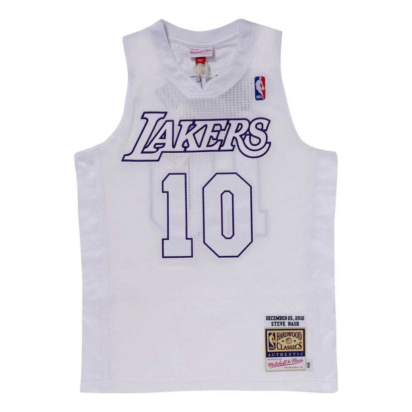 Jersey Mitchell & Ness Steve Nash 10 Los Angeles Lakers Authentic Jersey Valkoinen | AJY44971-LAL12SNAWHIT