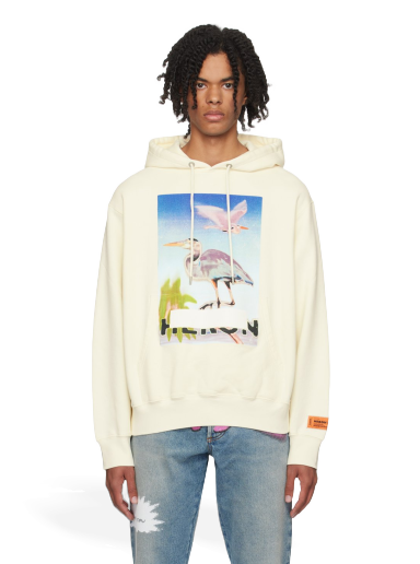 Huppari HERON PRESTON Censored Heron Hoodie Beige | HMBB024F23JER0030437
