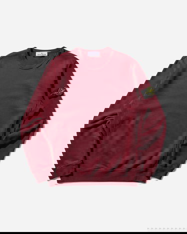 Huppari Stone Island Garment Dyed Crewneck Sweatshirt Burgundia | K2S15-6100028-S0A20 V0012, 1