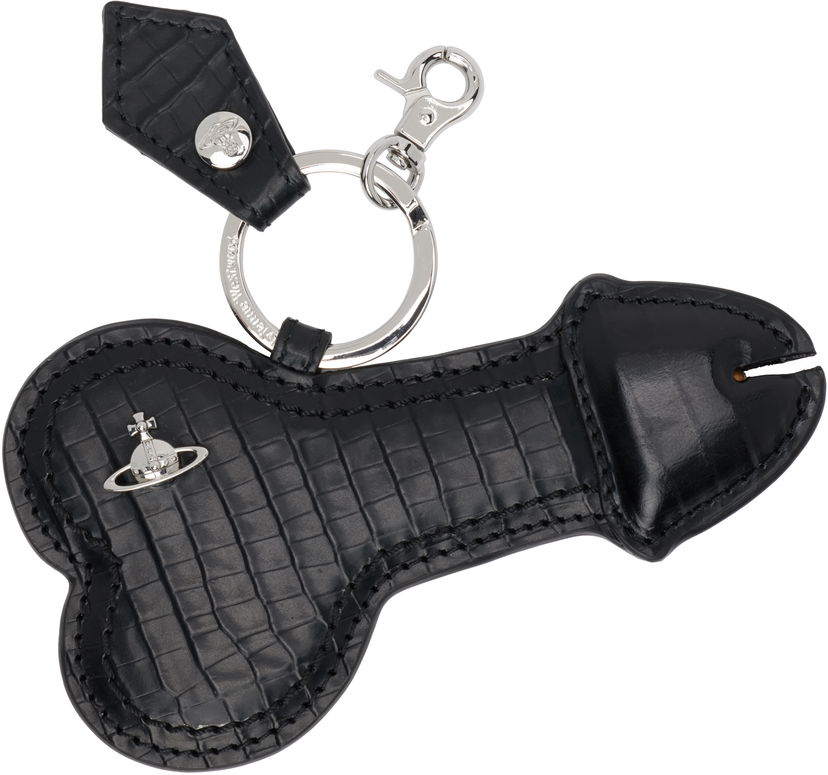 Avaimenperät Vivienne Westwood Vivienne Westwood Bell End Leather Keychain Musta | 8203012KU-L00C0-