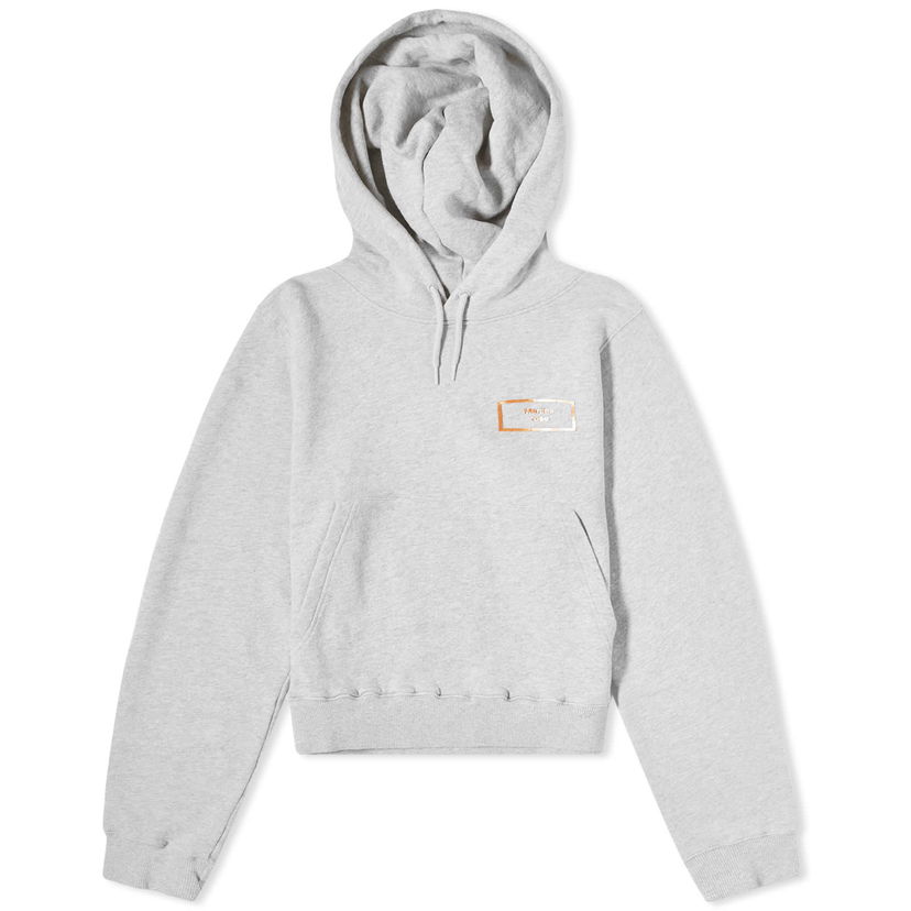 Huppari Martine Rose Shrunken Logo Hoodie Harmaa | CMRSS24-625A