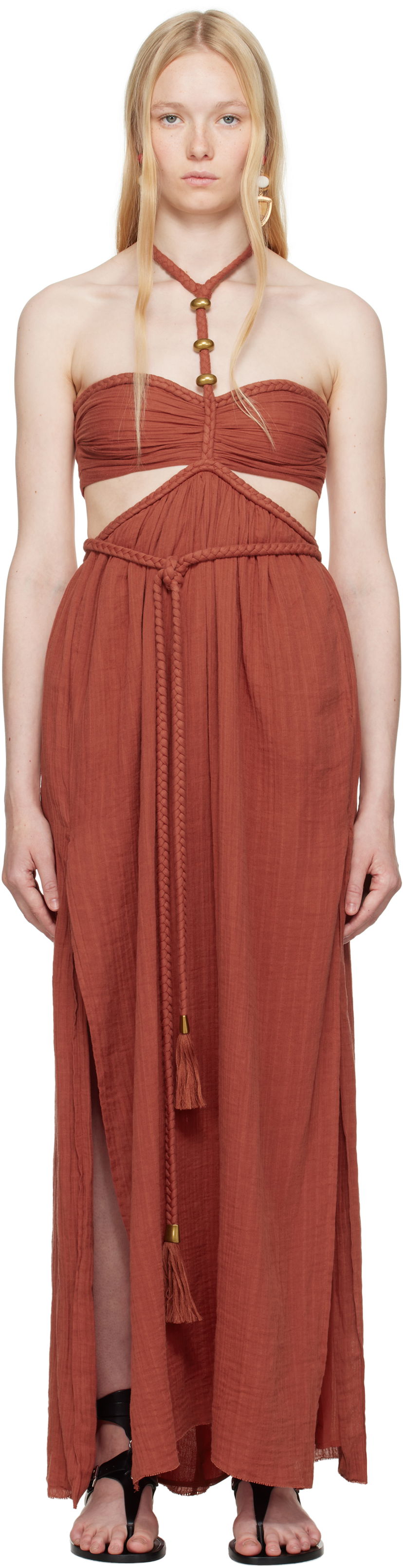 Mekko ISABEL MARANT Isabel Marant Justine Maxi Dress Punainen | RO0782FA-C2J11I