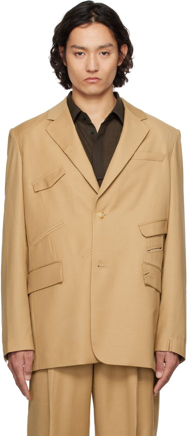 Takki Feng Chen Wang Feng Chen Wang Multi Slash Blazer Beige | FUS19JK01B, 0