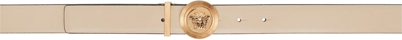 Vyöt Versace Versace Medusa Biggie Leather Belt Beige | 1004009_DV3T_1KD4V