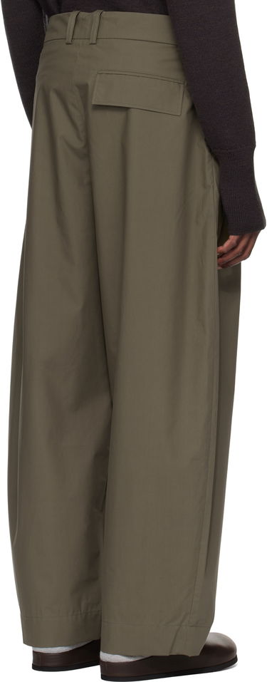 Housut Studio Nicholson Studio Nicholson Yale Pleated Trousers Vihreä | YALE SNM - 788, 2