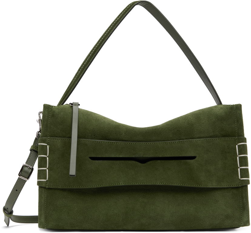 Olkalaukku JW Anderson JW Anderson Medium Loafer Suede Shoulder Bag Vihreä | HB0732-LA0364
