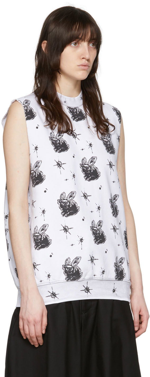Tankkitoppi We11done We11done Graphic Print Tank Top Valkoinen | WD-TV1-22-559-U-WH, 1