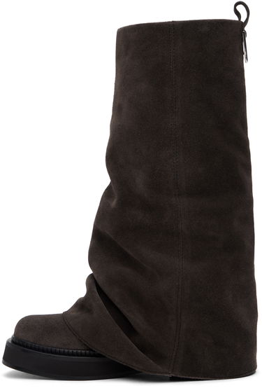 Vaatteet The Attico Attico Robin Suede Slouch Boots Harmaa | 246WS798 L007, 2