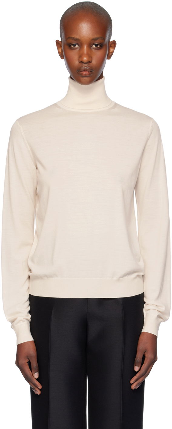 Villapaita The Row The Row Heva Turtleneck Beige | 8280-Y590