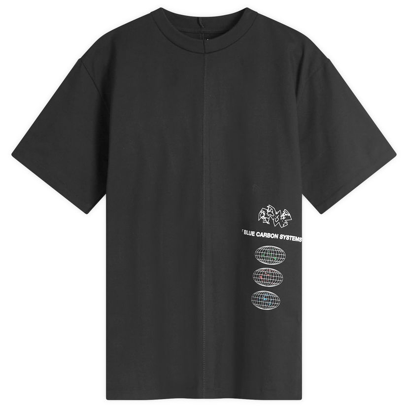T-paita Space Available Blue Carbon Systems Infographic T-Shirt Musta | SA-BCSI001-BLK