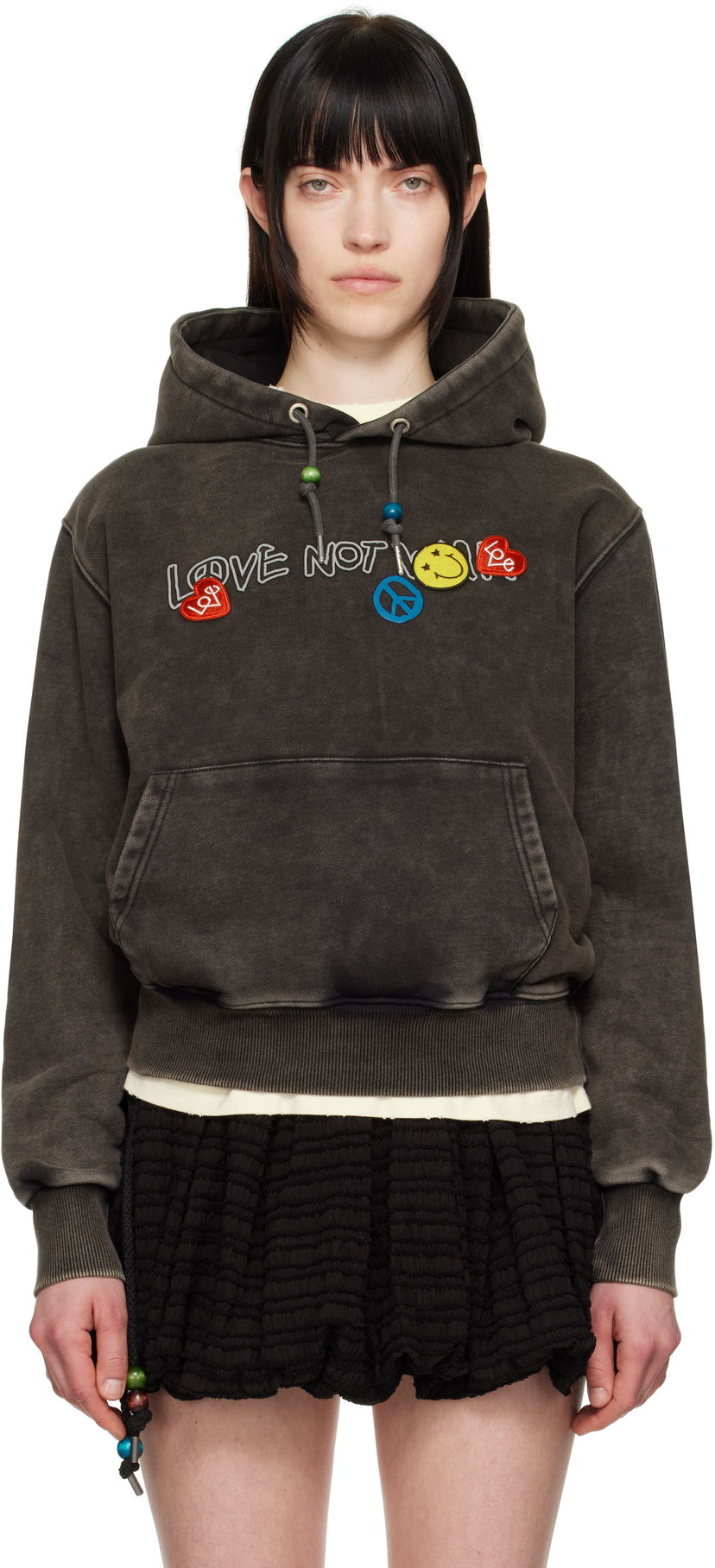 Huppari Andersson Bell Andersson Bell Dyed 'Love' Hoodie Harmaa | atb1253u