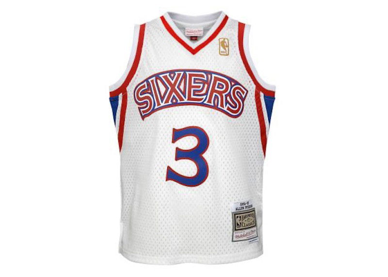 Jersey Mitchell & Ness Mitchell & Ness Philadelphia 76Ers Allen Iverson 1996-97 Swingman Jersey Valkoinen | 9N2B7BHM0-76RIA-Y96