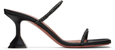 Kengänhoito Amina Muaddi Amina Muaddi Gilda Crystal-Embellished Heeled Sandals Musta | GILDA SLIPPER 70 NAPPA, 0