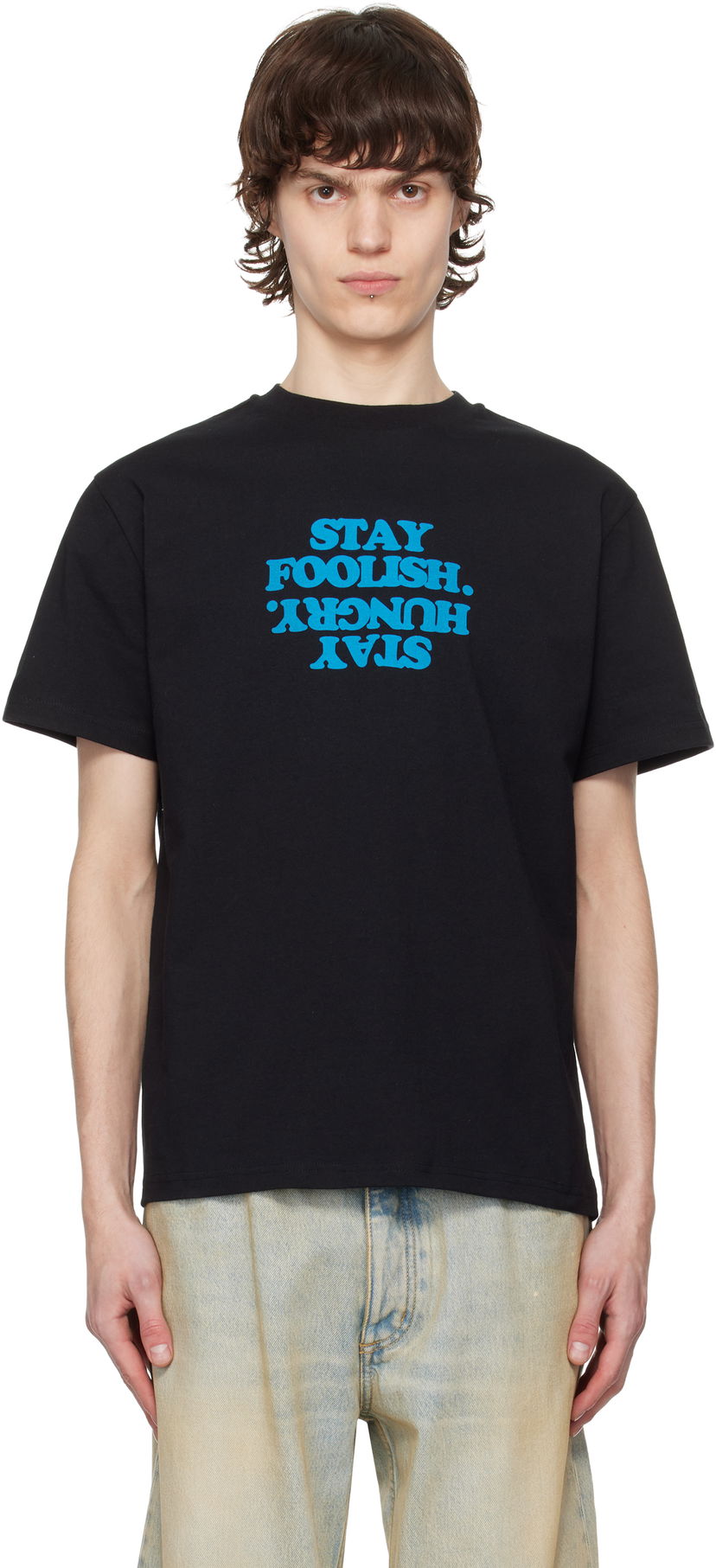 T-paita Coperni Coperni 'Stay Foolish' Print Boxy T-Shirt Musta | COPJS03F5011PMEN