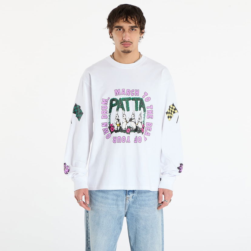T-paita Patta Patta Own Your Own Mind Graphic Long Sleeve T-Shirt Valkoinen | POC-AW25-1000-299-0007-002