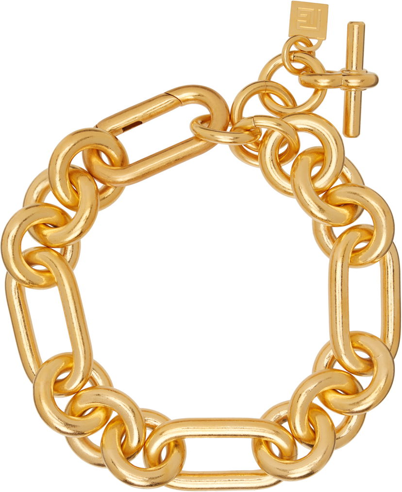 Kaulakoru Balmain Sync Brass Chain Link Toggle Clasp Necklace Metallinen | FN1XA536MALB