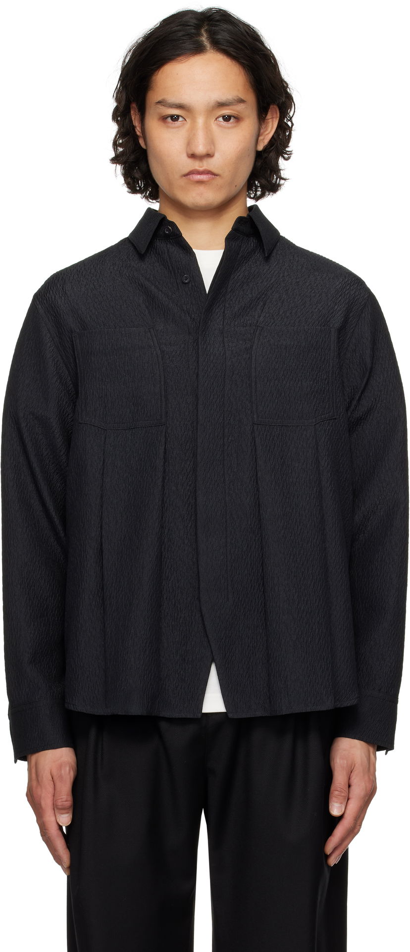 Paita ADER ERROR ADER error Product. 53 Textured Shirt Musta | BO01SSSH0101BK