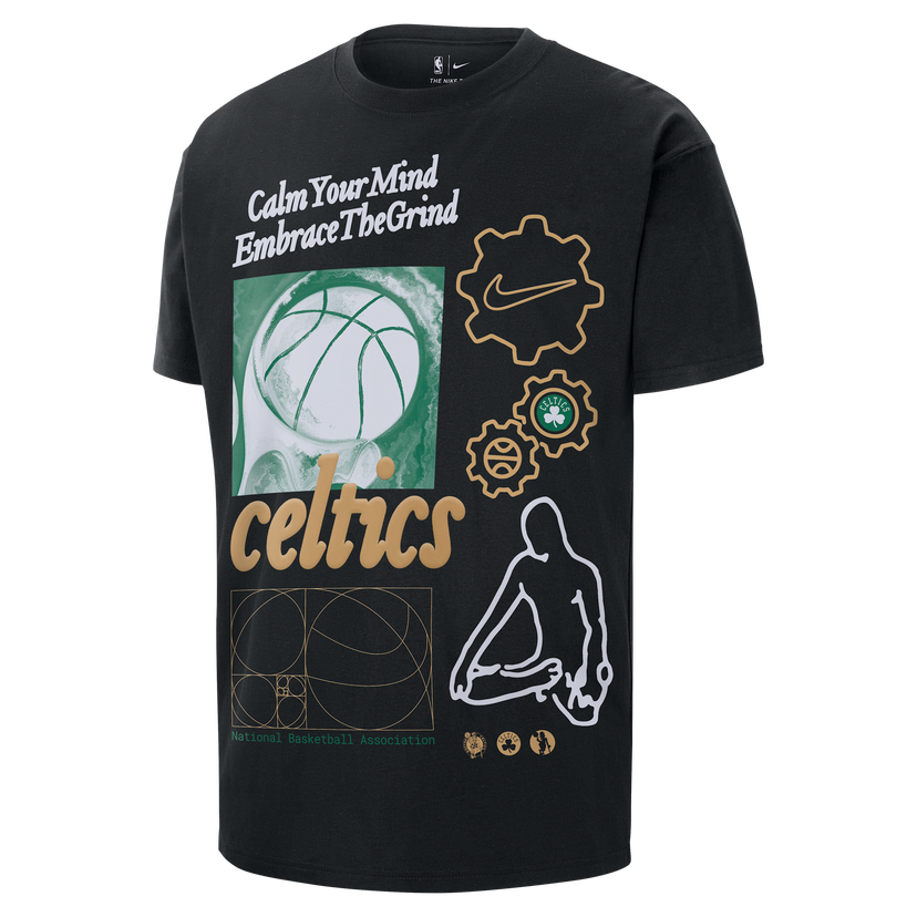 T-paita Nike NBA Max90 Boston Celtics Courtside T-Shirt Musta | HQ0626-010