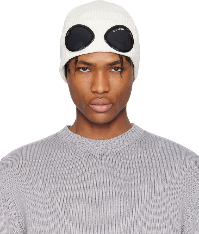 Pipo C.P. Company C.P. Company Goggle Beanie Valkoinen | 18CMAC016A-000727A