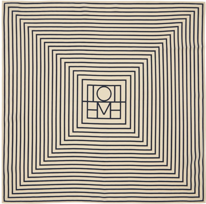 Huivi TOTEME Signature Monogram Silk Scarf Beige | 211-852-800