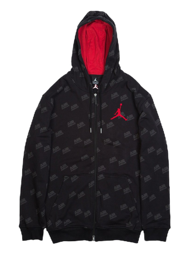 Huppari Jordan Zip-Up Hoodie Jacket Black Musta | 258506-010