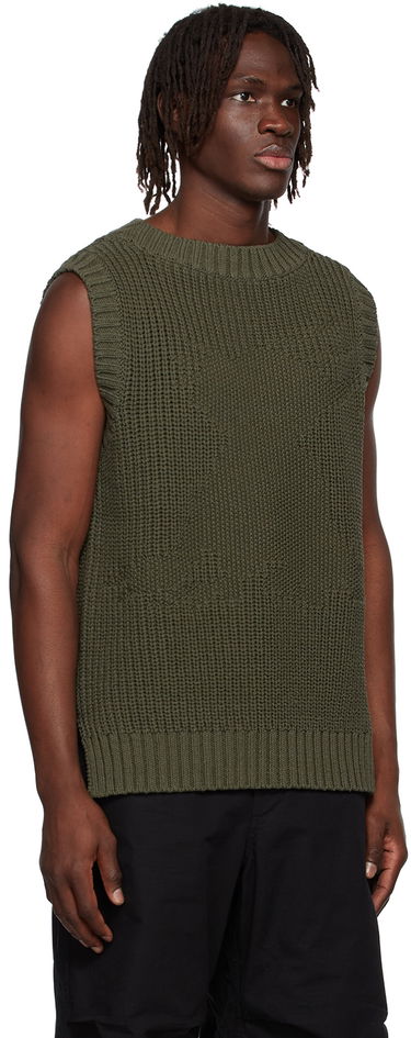 Villapaita We11done We11done Knitted Cotton Vest Vihreä | WD-KV1-22-607-U-KK, 1