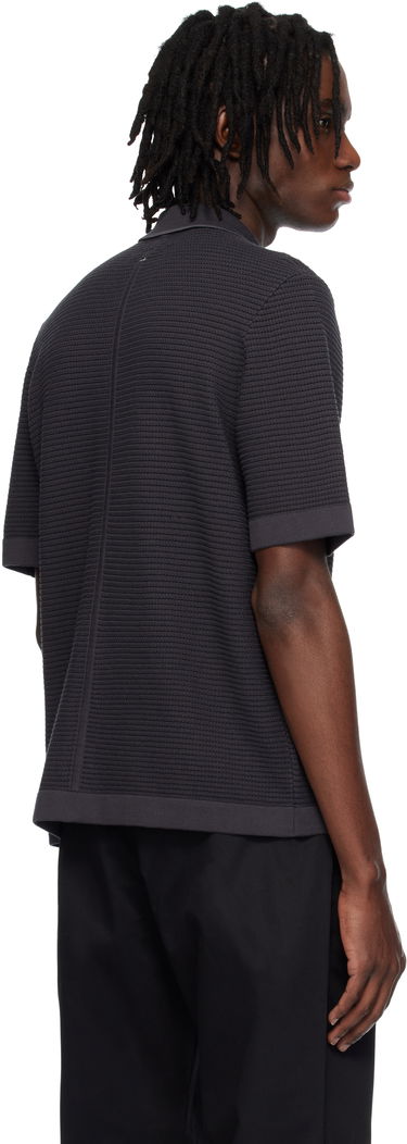 Poolopaita rag & bone Rag & Bone Harvey Striped Jacquard Knit Polo Musta | MBS25S025BC25, 2