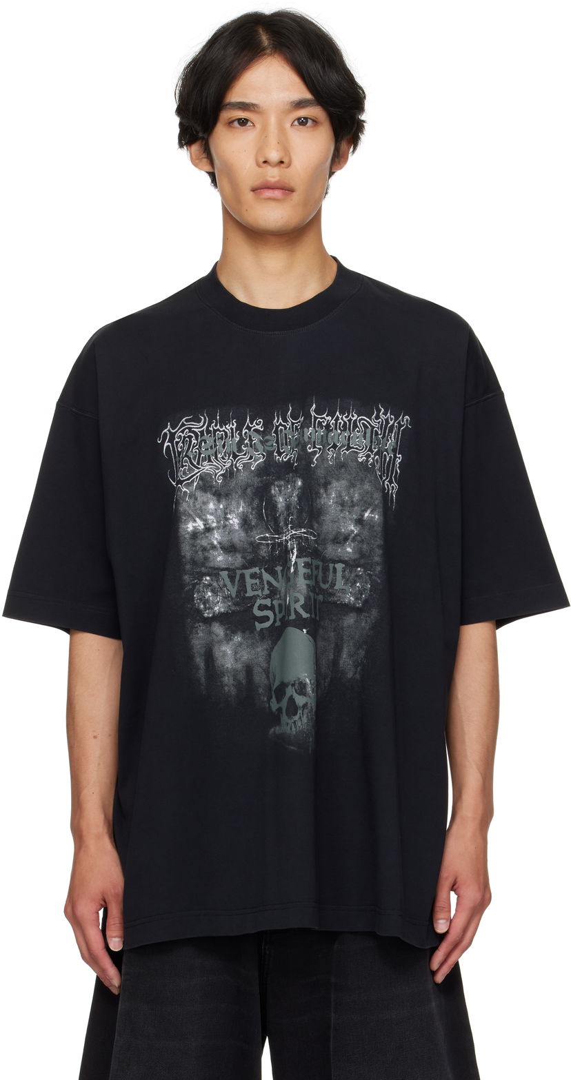 T-paita VETEMENTS Vetements Cradle of Filth 'Vengeful Spirit' Oversized T-Shirt Musta | UCF76TR650M