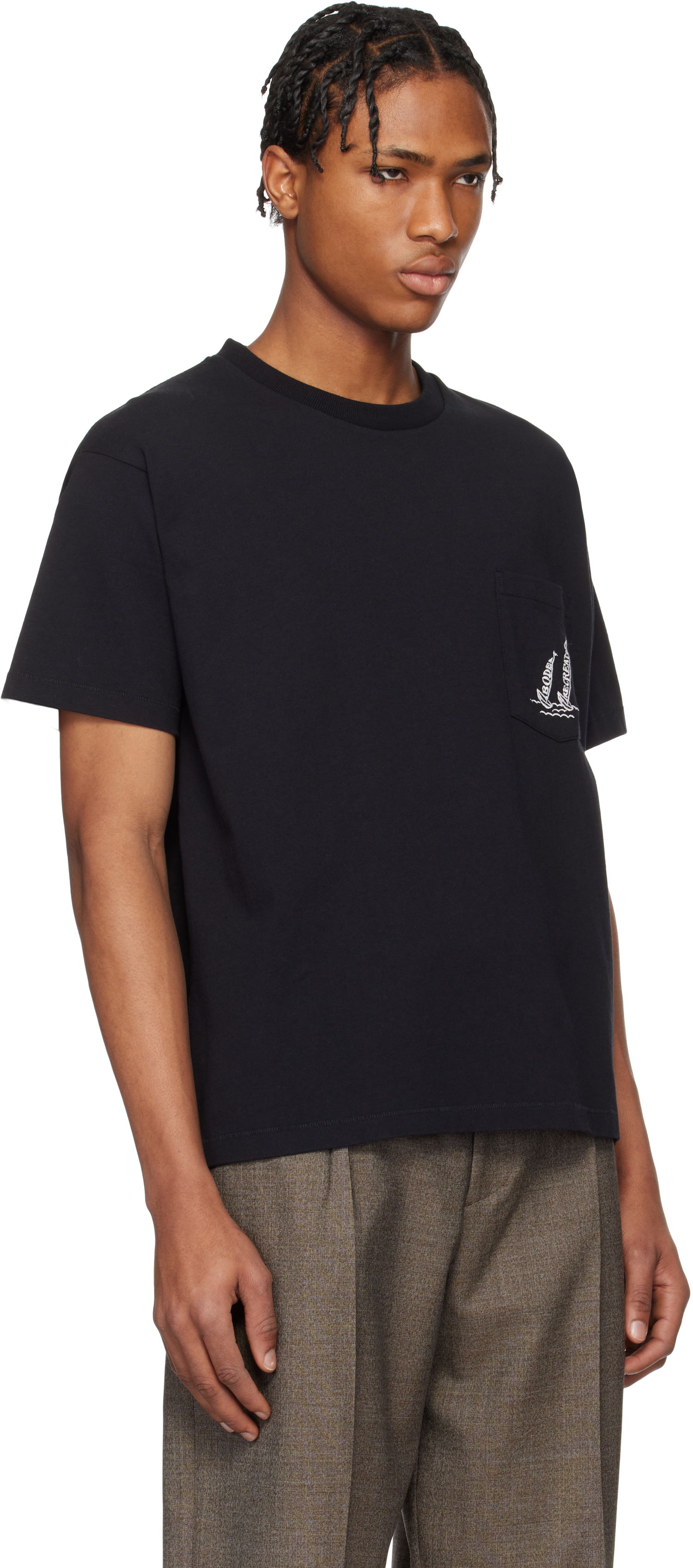T-paita Bode Bode 'Recreation' Sails Pocket Tee Musta | MRS25CS052, 1