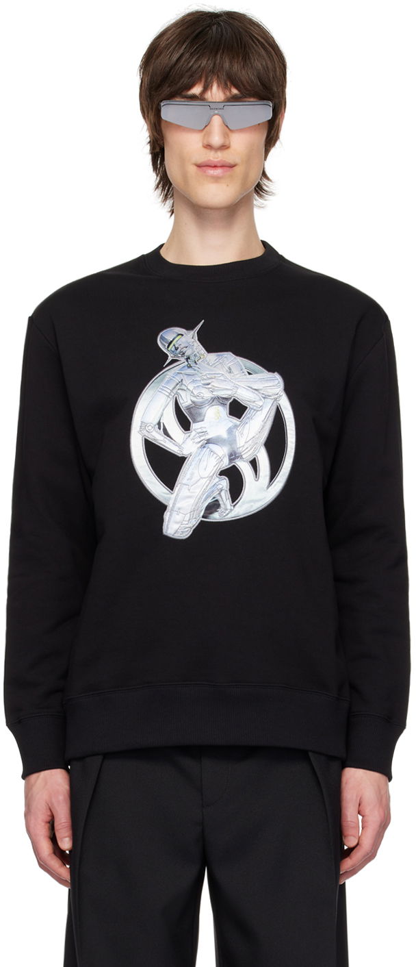 Huppari Stella McCartney Stella McCartney Graphic Print Sweatshirt Musta | 6J02863SPY80