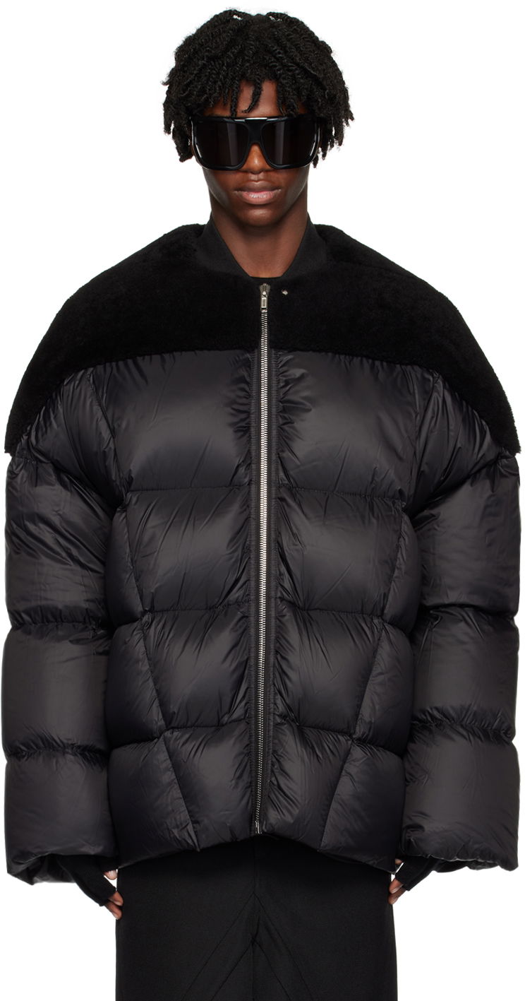 Takki Rick Owens Flight Shearling Down Jacket Musta | RU02C7788 LSHON3, 0