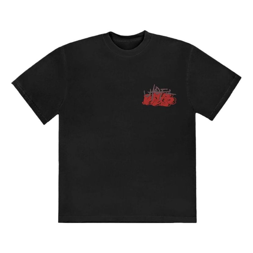 T-paita Cactus Jack by Travis Scott Travis Scott x KAWS Utopia II Tee Musta | TSUT-SS02