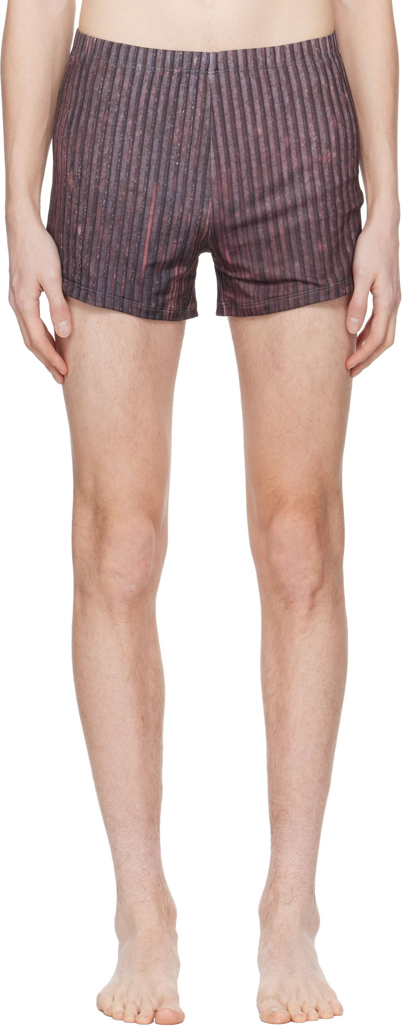 Uimapuvut Serapis Serapis Aub Stripes Swim Shorts Ruskea | SS25_SWS_3