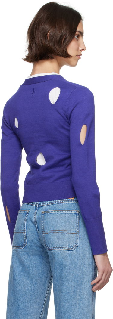 Villapaita JW Anderson JW Anderson Slit Cardigan Violetti | KW1413-YN0440, 2