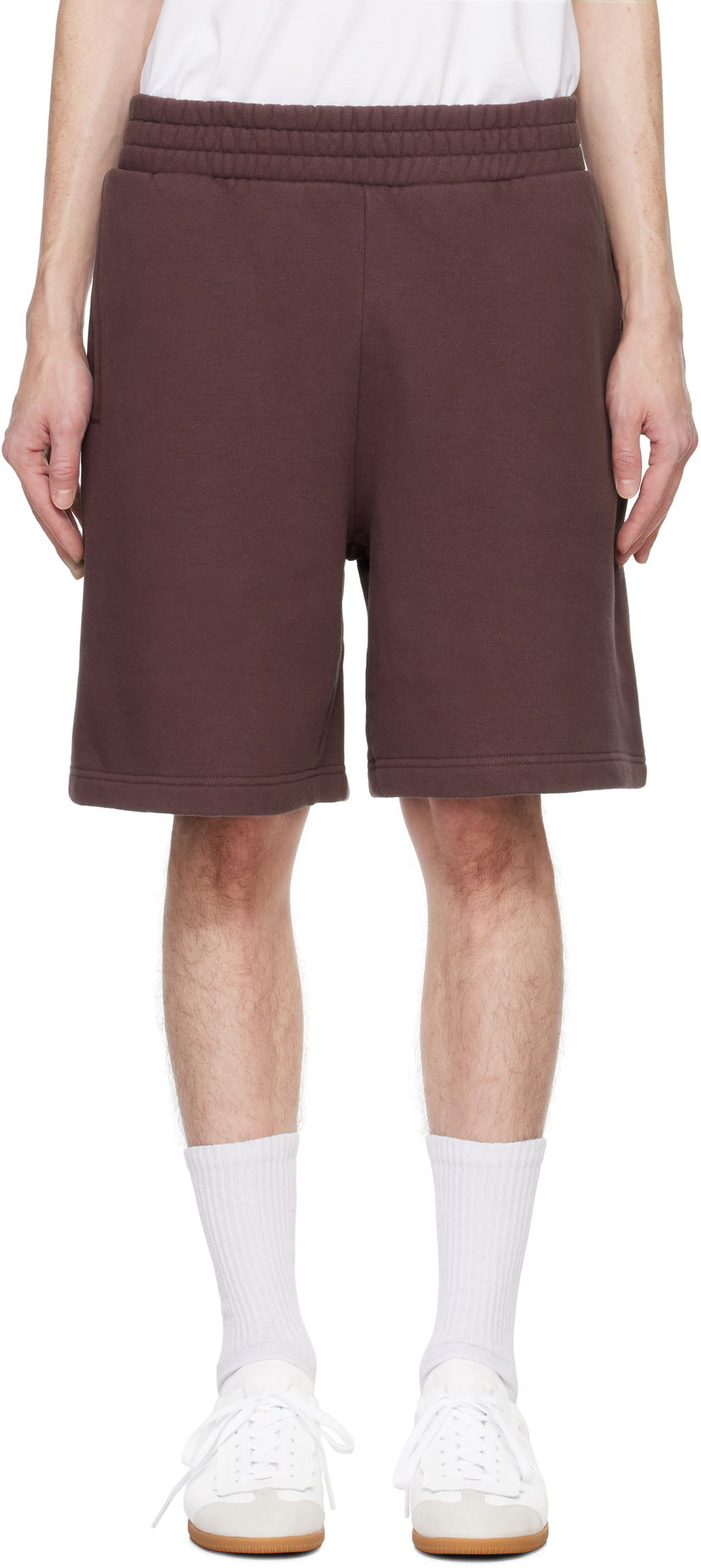 Shortsit Palm Angels College Sweat Shorts Ruskea | PMCI020F24FLE0012918