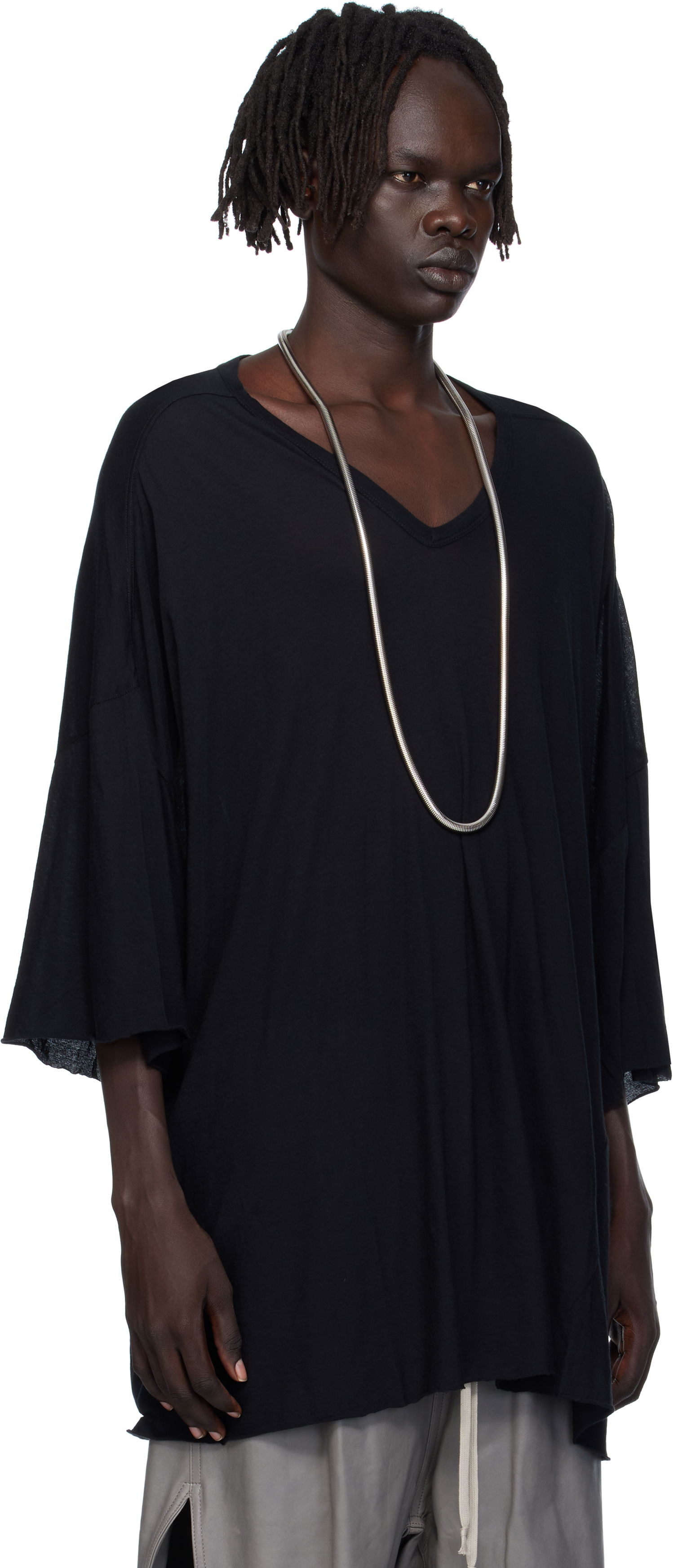 T-paita Rick Owens Rick Owens Concordians V Tommy T-Shirt Musta | RU02E1279 UC, 1