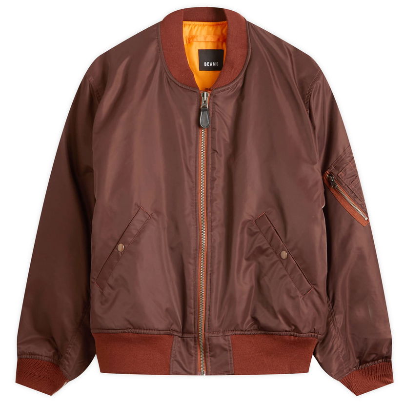 Bomber-takki BEAMS MA1 Jacket Ruskea | 1118-5607-139-28