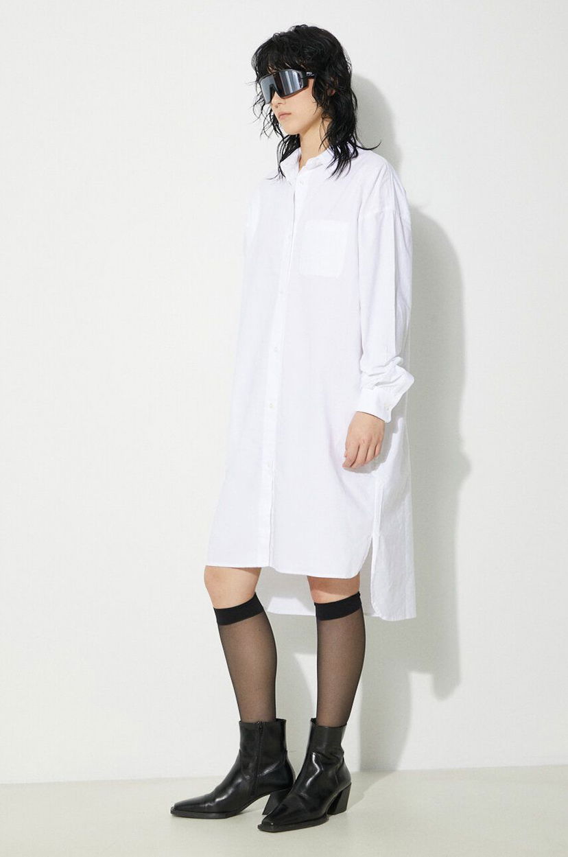 Mekko Fiorucci Fiorucci Oversize Midi Shirt Dress Valkoinen | W01FPDSH063CO01WH01