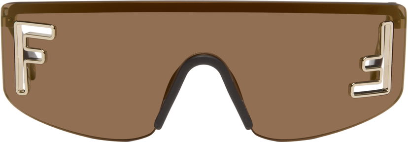 Aurinkolasit FENDI 'FF' Squared Sunglasses Ruskea | FE40168UW0032G 192337229985