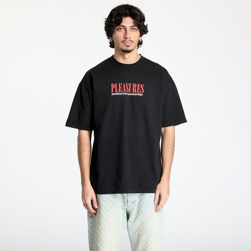 T-paita Pleasures Pleasures Satisfaction T-Shirt Musta | P25SP052 BLACK