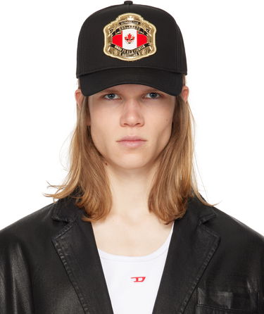 Korkki DSQUARED2 Dsquared2 Boxeur Patch Baseball Cap Musta | BCM0903-05C00001-2124, 0